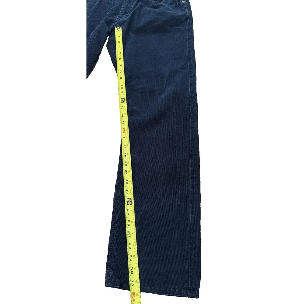 Banana Republic Mens‎ Dark Blue Corduroy Pima Cotton Straight Pants Size 35x32